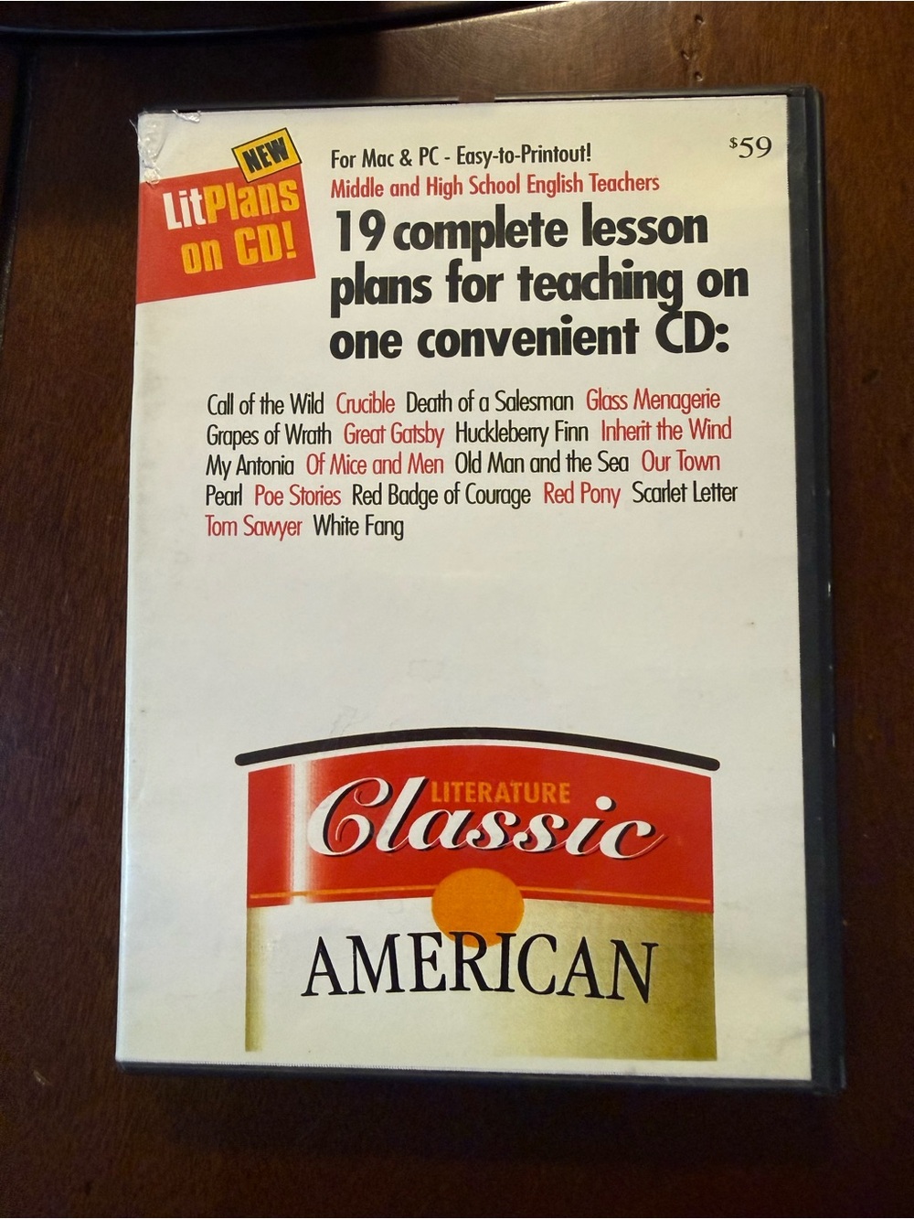 Literature Classic: American - White and Red CD Lesson Plans